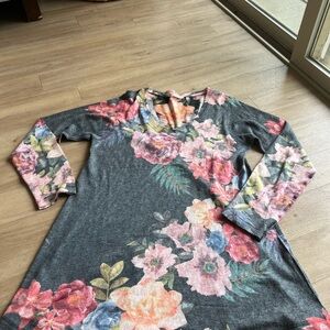 Soft Surroundings Floral V-Neck Sweater